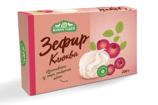 №2 Зефир белевский "Клюква" 250г в Абакане