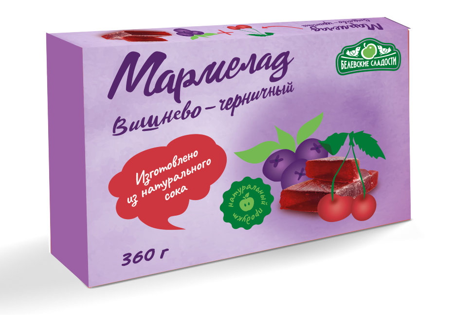  Мармелад  "Вишнево-черничный" белевский 360г   в Абакане
