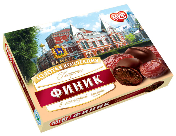 №2 КФ МИР Финики в шоколадной глазури 160г  в Абакане