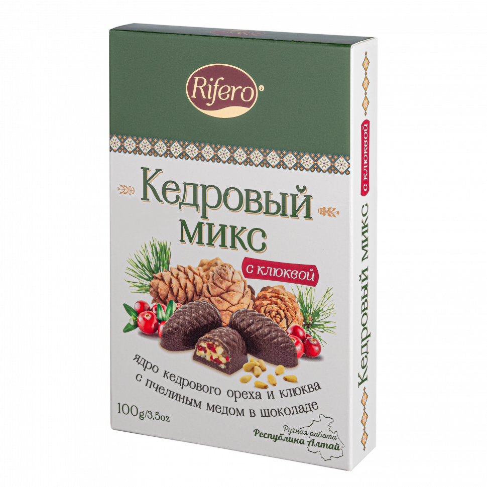 Риф и ко Конфеты "Кедровый микс КЛЮКВА" 100г     в Абакане