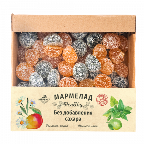 №1 Меренга Мармелад в кокосовой обсыпке Ромашка+Мелисса , 800г     в Абакане
