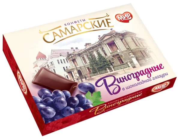 №2 КФ МИР Виноградные в шоколадной глазури 160г  в Абакане