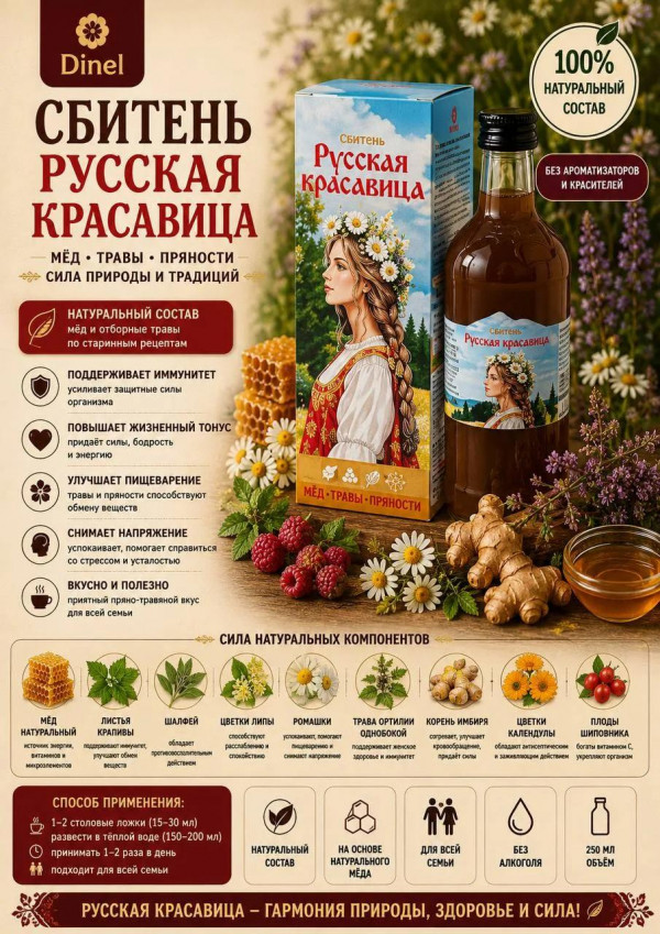 №2 Сбитень Русская красавица, 250мл в Абакане