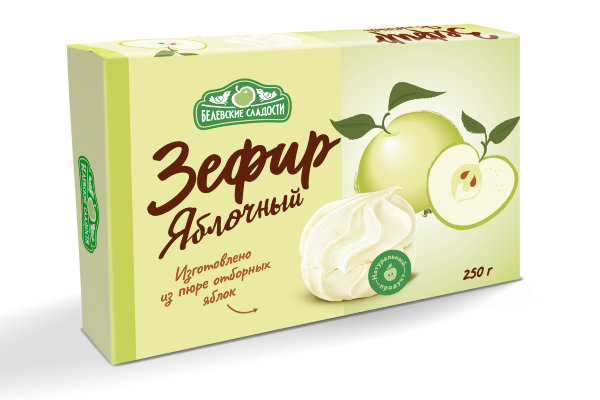 №2 Зефир белевский "Яблочный" 250г в Абакане
